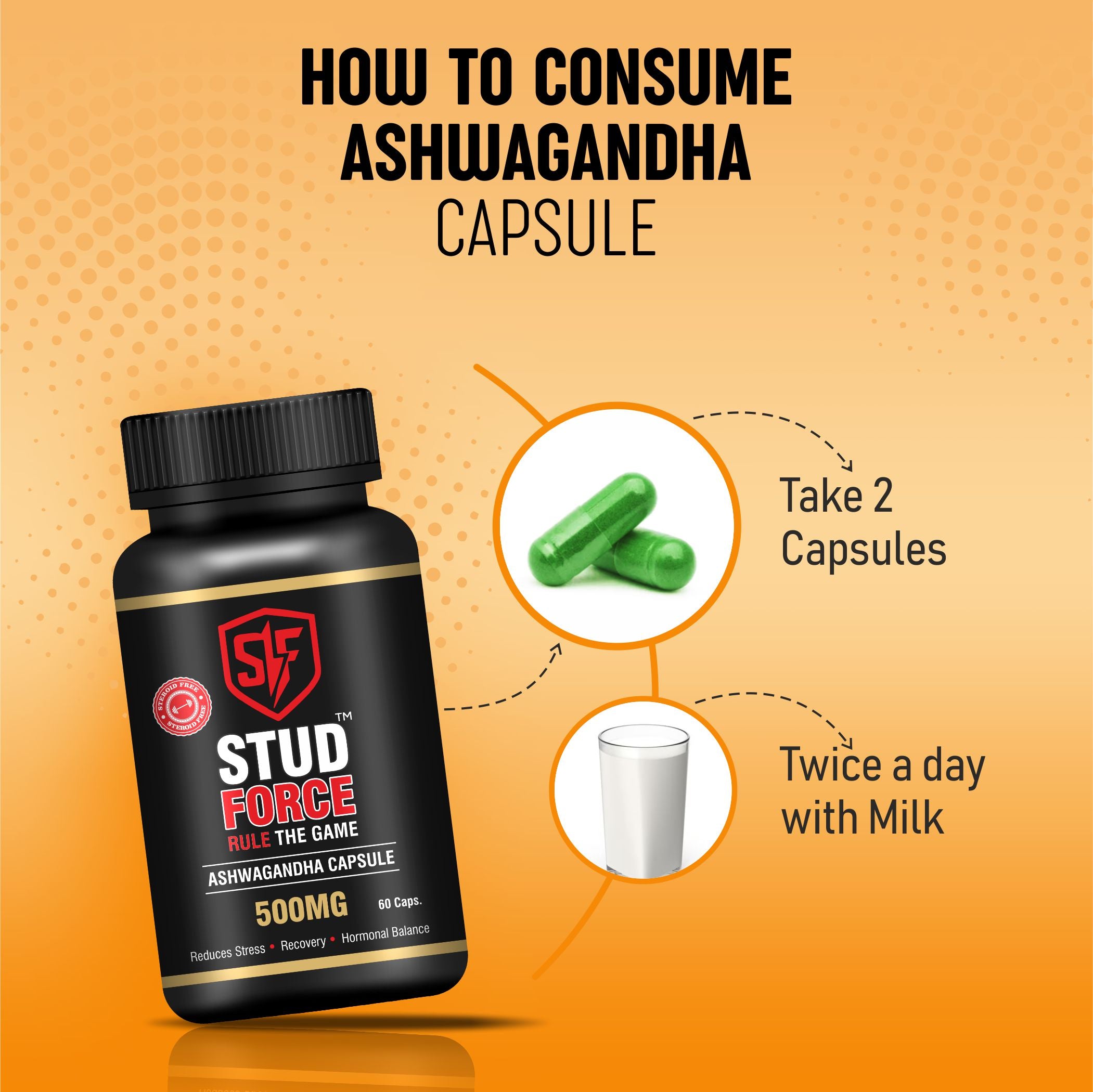 ASHWAGANDHA 500 CAPSULES (60 CAPS)