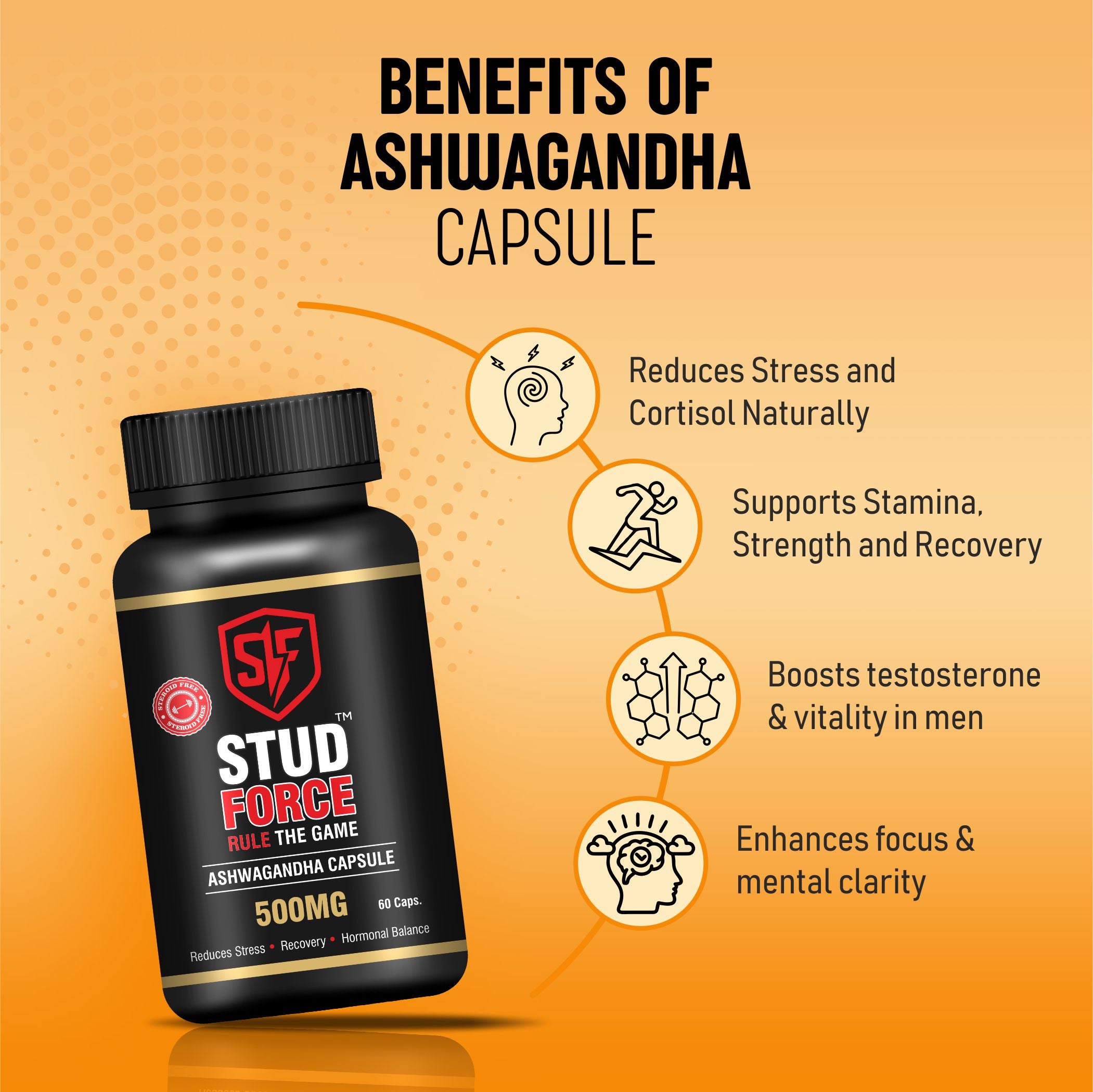 ASHWAGANDHA 500 CAPSULES (60 CAPS)