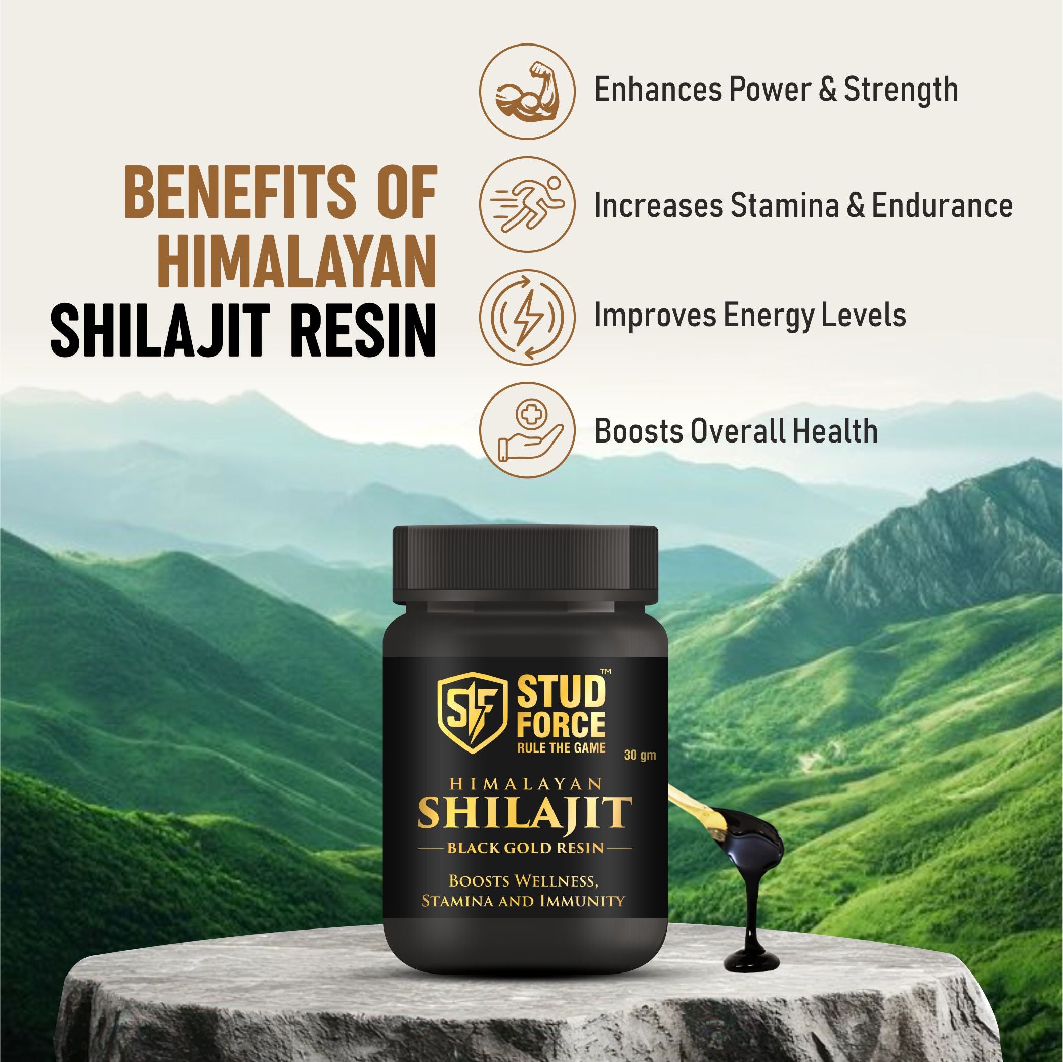 HIMALAYAN SHILAJIT BLACKGOLD RESIN (30 GM)