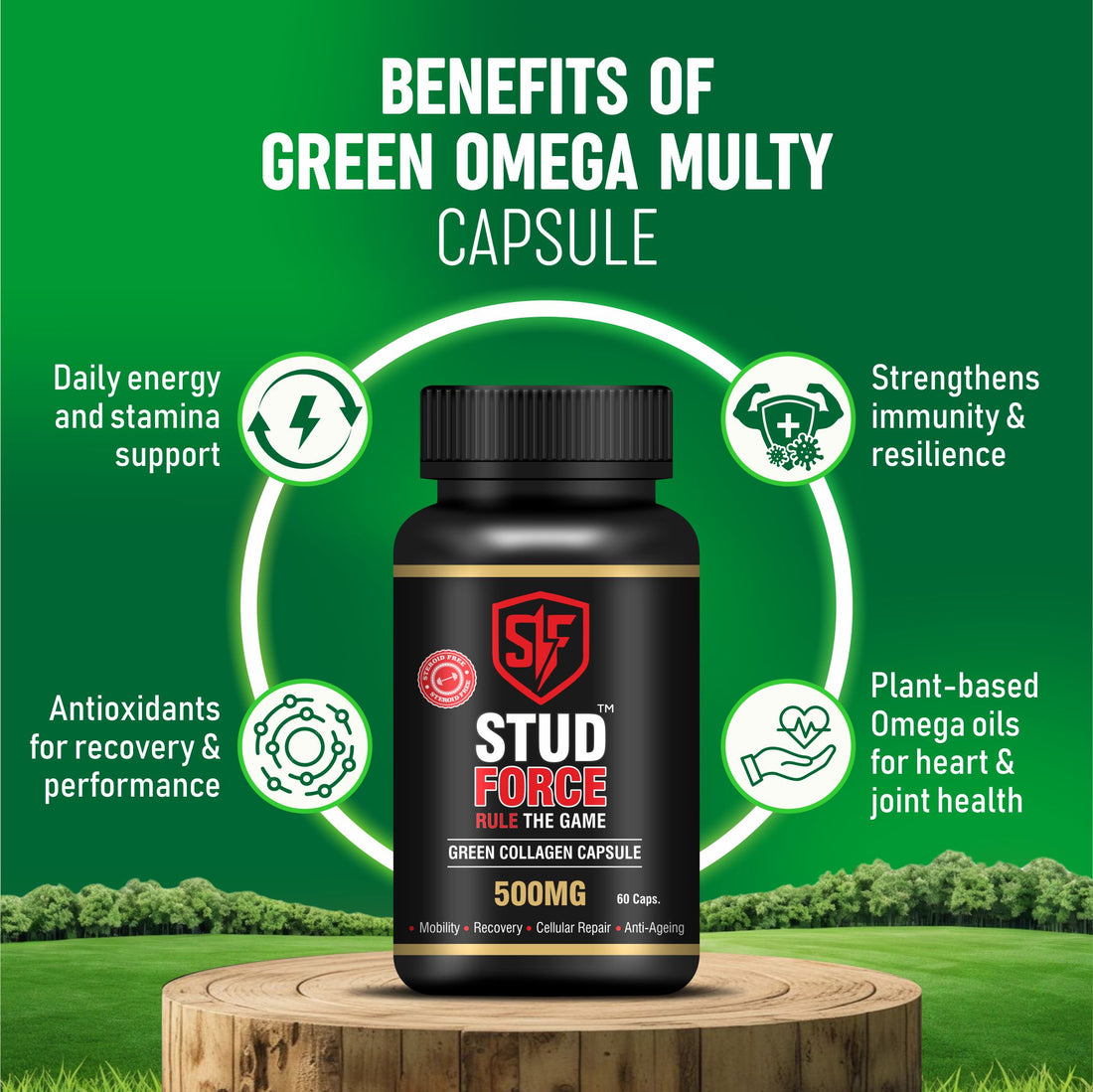 GREEN OMEGA MULTY 500 CAPSULES (60 CAPS)