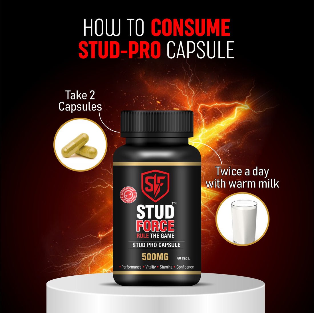 STUDPRO 500 CAPSULES (60 CAPS)