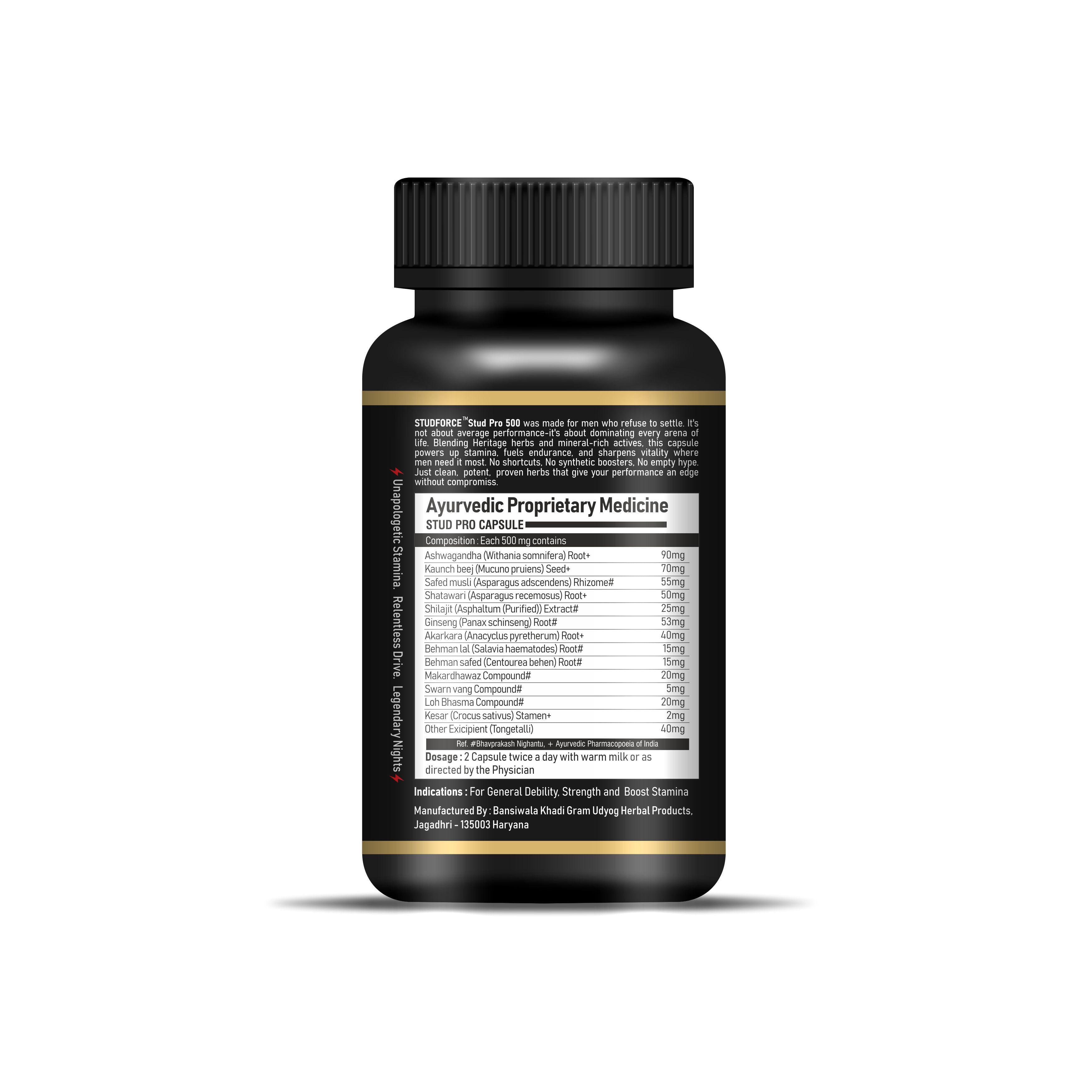 STUDPRO 500 CAPSULES (60 CAPS)